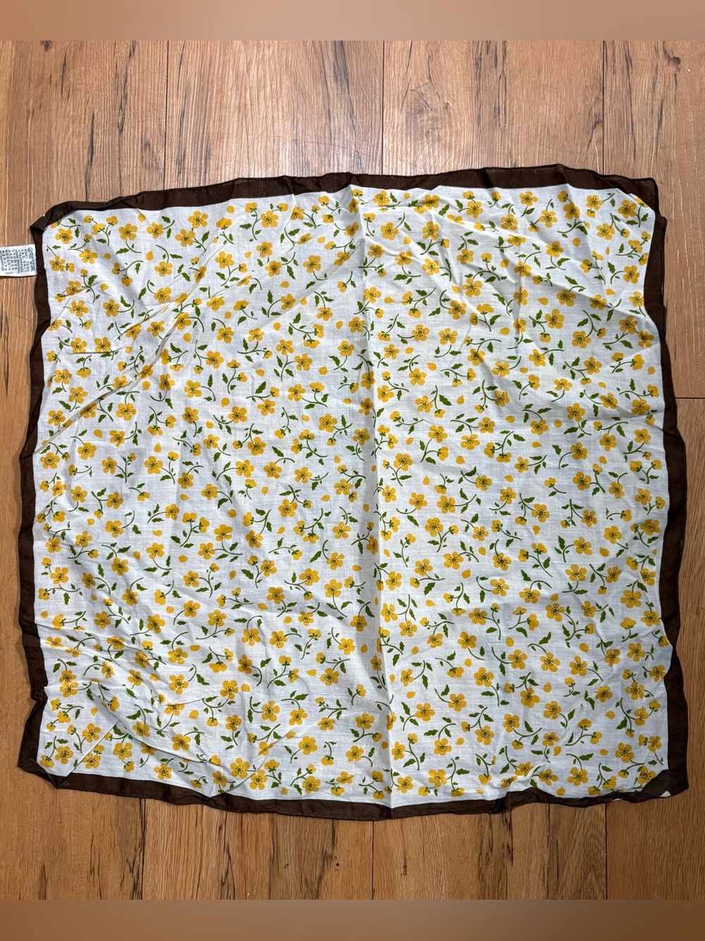 Yellow floral bandana